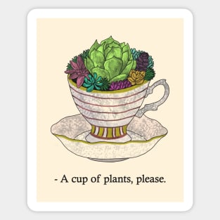 Cup of plants Sticker